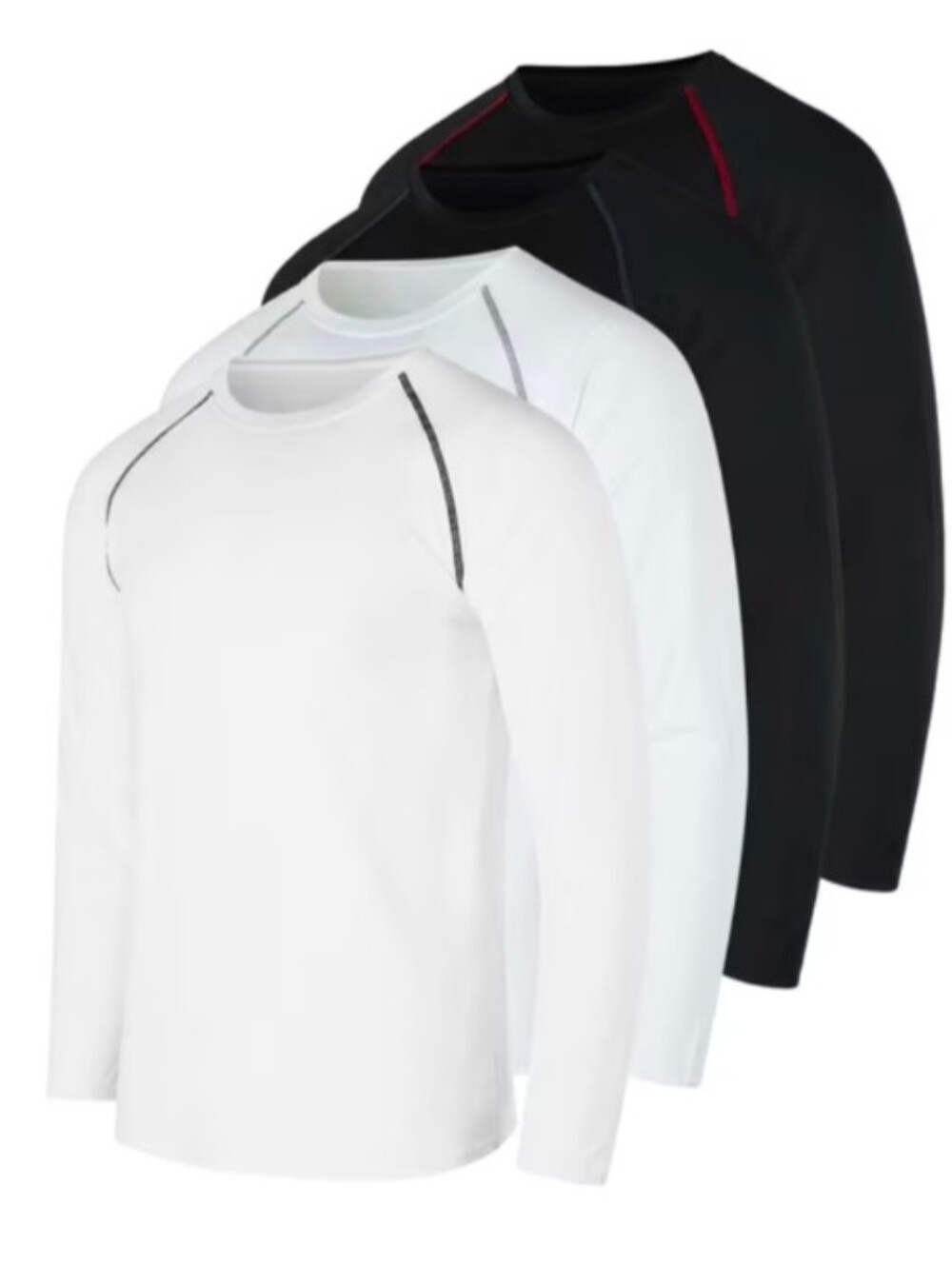 Men's Compression Long-Sleeve T-Shirt - 4 Pack
